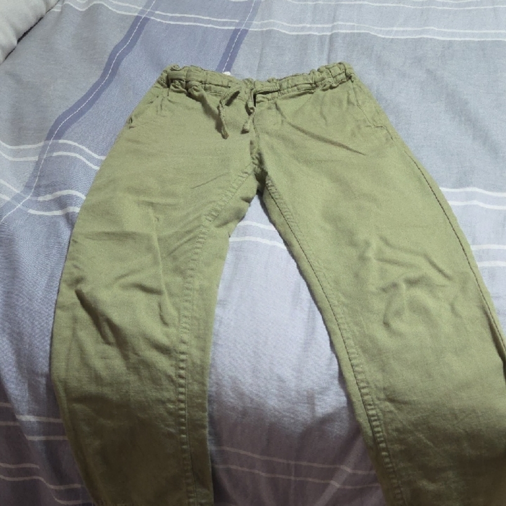 Mayoral Kids Olive Green Casual Pants